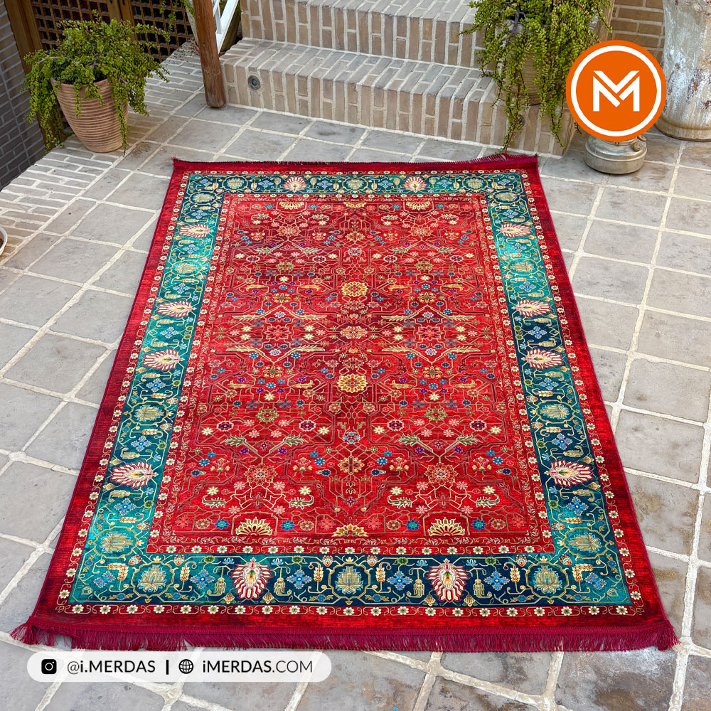 فرش کهنه نما کد Q02509 زمینه تمام رنگ